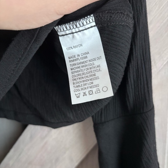 Skully Stunning Lace up Ruffle Black Blouse Western Bell Sleeve Sexy witchy - Picture 5 of 6